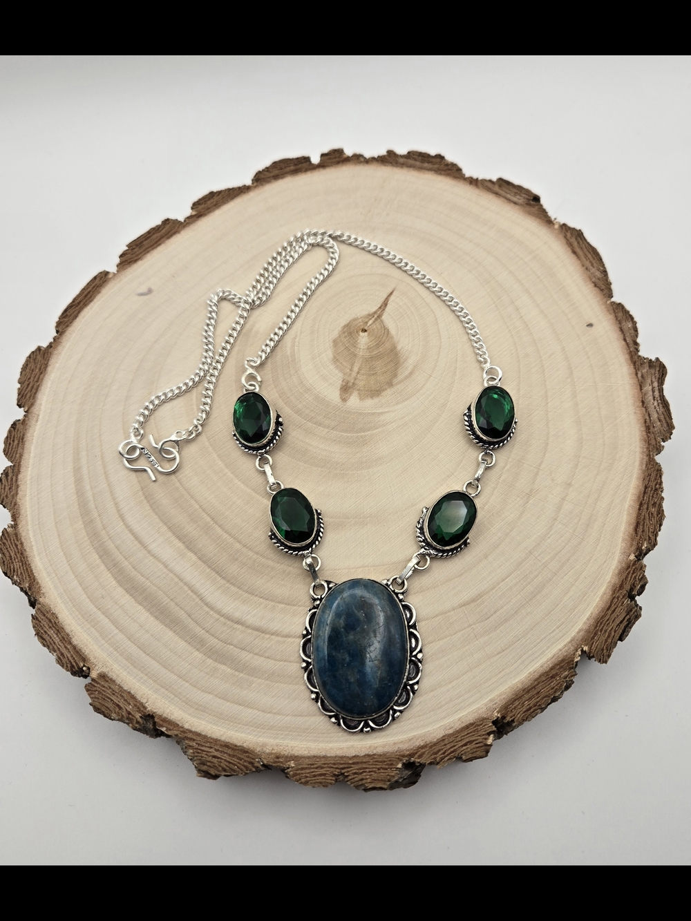 Handmade Apatite & Green Quartz Necklace